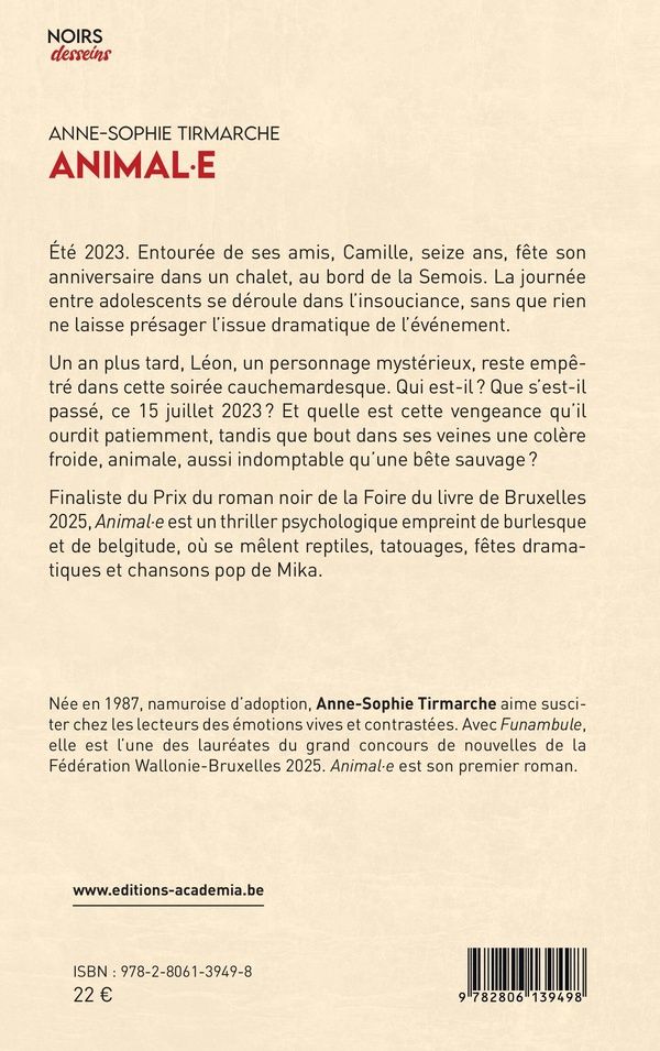 Quatrième de couverture de « Animal·e : roman »