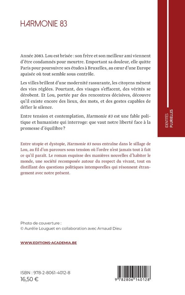 Quatrième de couverture de « Harmonie 83 »