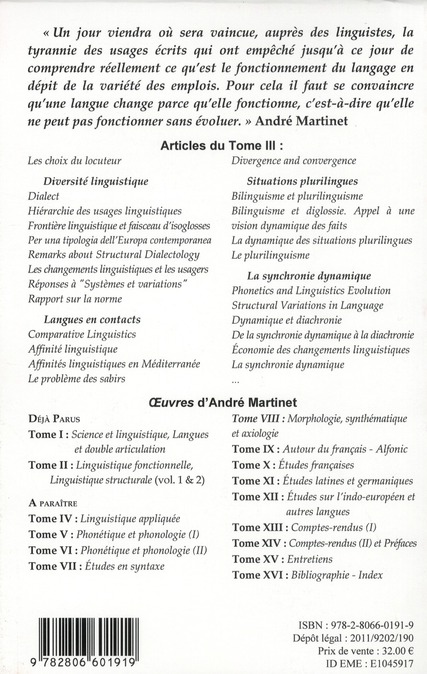 Quatrième de couverture de « OEUVRES (TOME III) - VOL03 »
