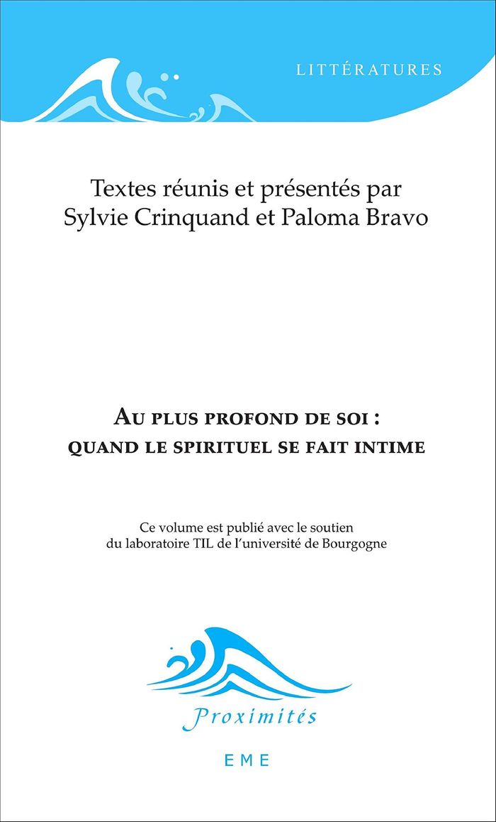 Couverture du livre « AU PLUS PROFOND DE SOI : QUAND LE SPIRITUEL SE FAIT INTIME », librairie Les Contes Infusés à Corte