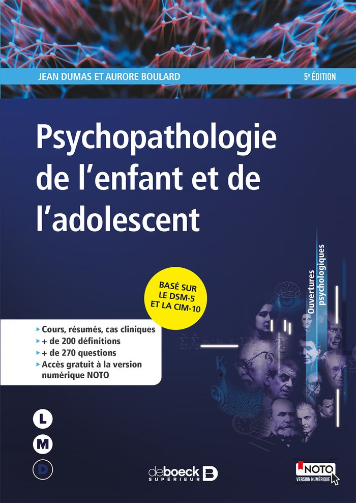 Couverture du livre « PSYCHOPATHOLOGIE DE L'ENFANT ET DE L'ADOLESCENT » de Dumas/boulard, librairie Les Contes Infusés à Corte
