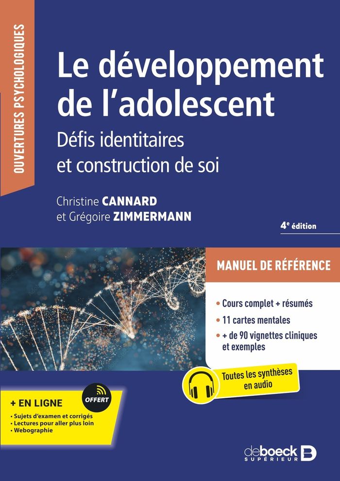 Couverture du livre « Le développement de l'adolescent : défis identitaires et construction de soi » de Christine Cannard, librairie Les Contes Infusés à Corte