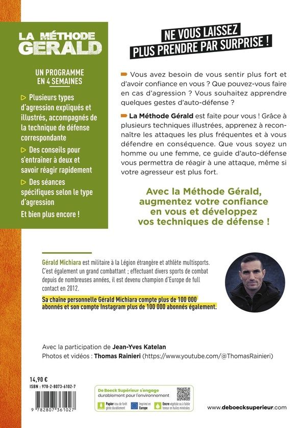 Quatrième de couverture de « Maîtriser les techniques de combat et d'autodéfense »
