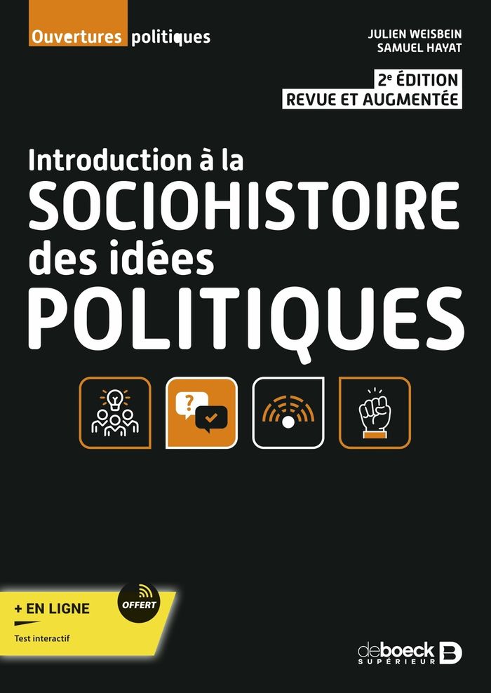 Couverture du livre « Introduction à la sociohistoire des idées politiques » de Julien Weisbein, librairie Les Contes Infusés à Corte