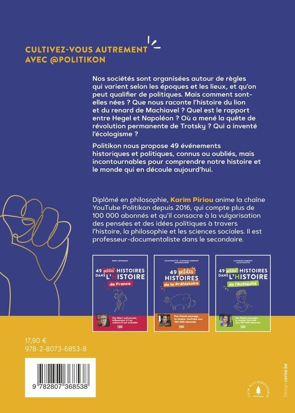 Quatrième de couverture de « 49 petites histoires de la politique »