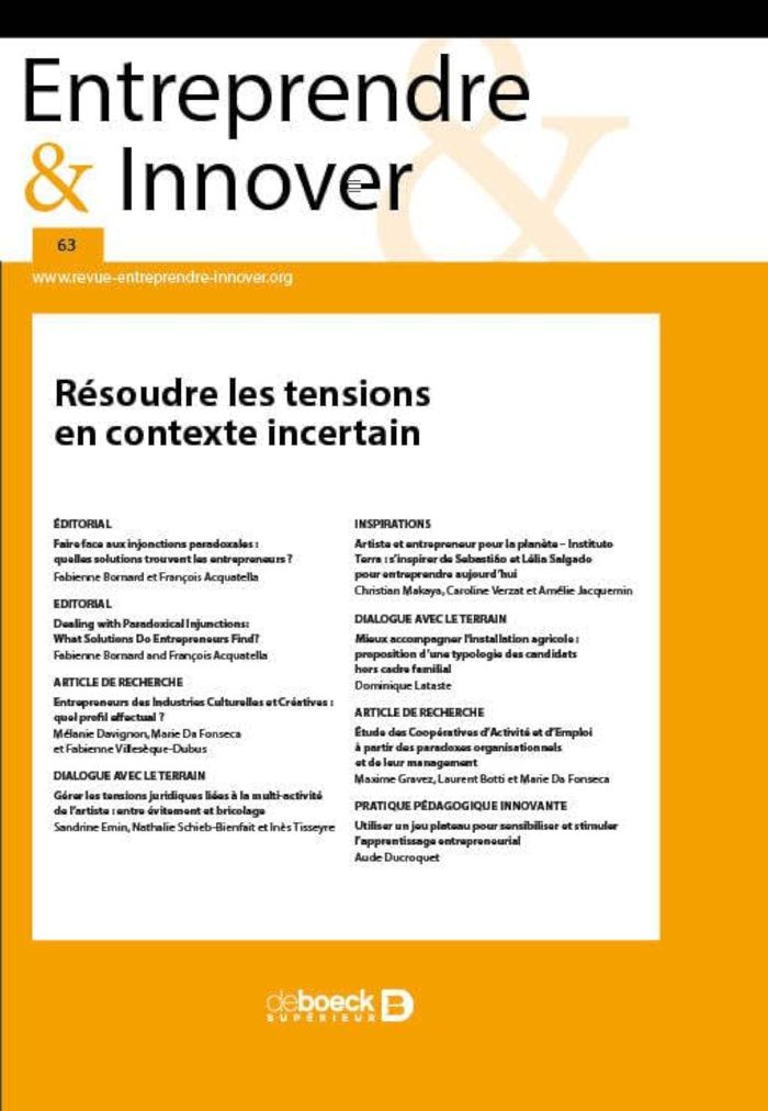 Couverture du livre « RESOUDRE LES TENSIONS EN CONTEXTE INCERTAIN » de Collectif, librairie Les Contes Infusés à Corte