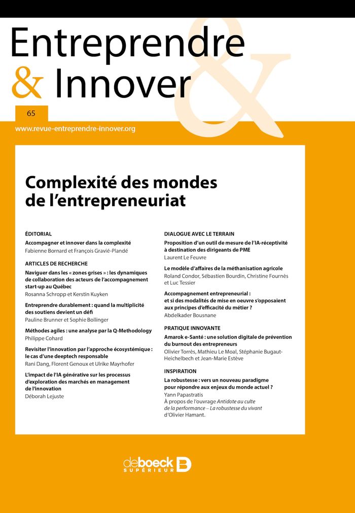 Couverture du livre « COMPLEXITE DES MONDES DE L'ENTREPRENEURIAT », librairie Les Contes Infusés à Corte