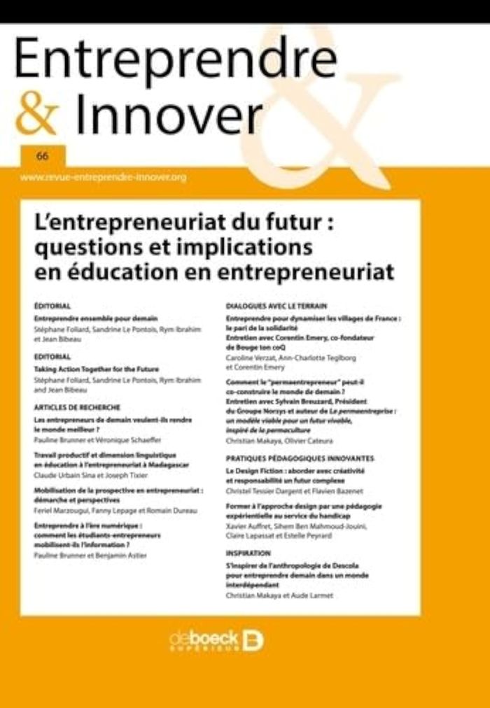 Couverture du livre « L'ENTREPRENEURIAT DU FUTUR : QUESTIONS ET IMPLICATIONS EN EDUCATION EN ENTREPRENEURIAT » de Collectif, librairie Les Contes Infusés à Corte