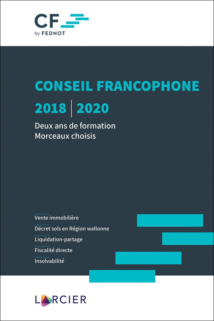 Couverture du livre « CONSEIL FRANCOPHONE 2018-2020 - DEUX ANS DE FORMATION » de De Munck Aurore, librairie Les Contes Infusés à Corte