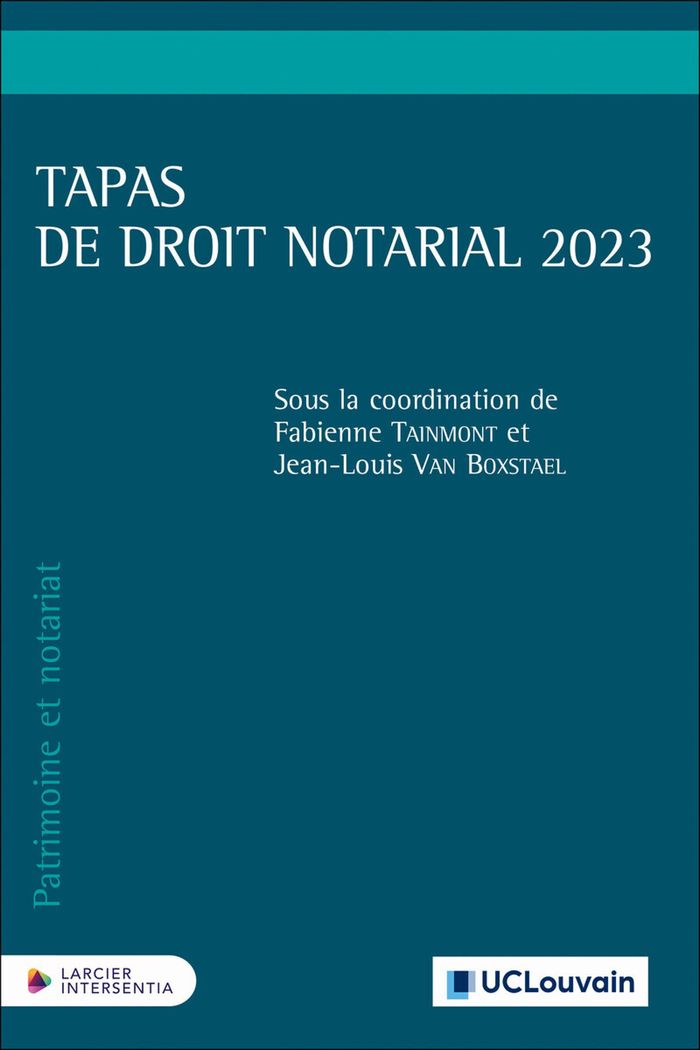 Couverture du livre « TAPAS DE DROIT NOTARIAL 2023 » de Fabienne Tainmont, librairie Les Contes Infusés à Corte