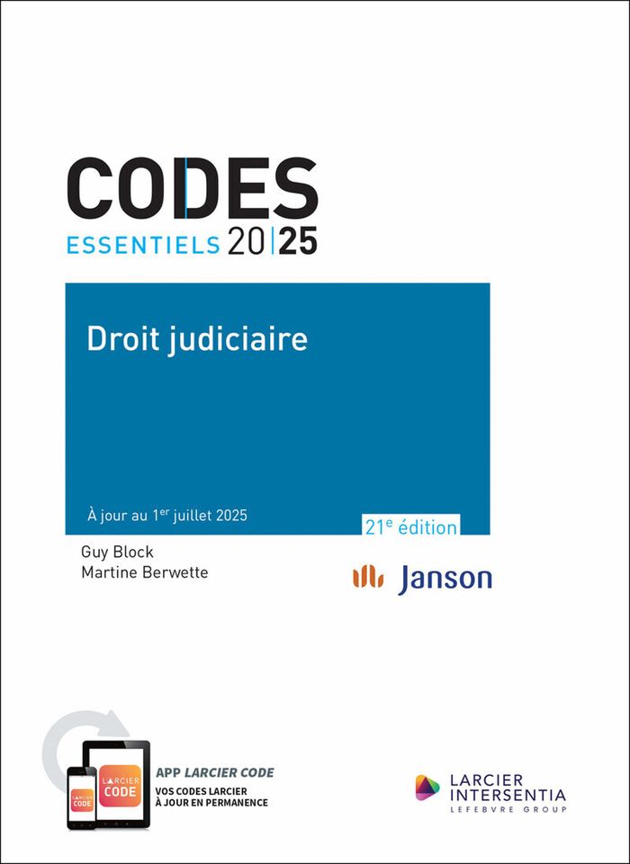 Couverture du livre « Droit judiciaire » de Belgique, librairie Les Contes Infusés à Corte