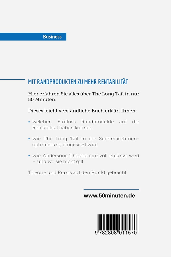 Quatrième de couverture de « CHRIS ANDERSON UND THE LONG TAIL - EIN INTERNETGESCHAFTSMODELL »