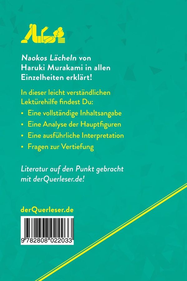 Quatrième de couverture de « NAOKOS LACHELN VON HARUKI MURAKAMI (LEKTUREHILFE) - DETAILLIERTE ZUSAMMENFASSUNG, PERSONENANALYSE UN »
