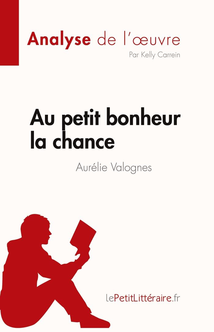 Couverture du livre « AU PETIT BONHEUR LA CHANCE D'AURELIE VALOGNES (ANALYSE DE L'OEUVRE) - RESUME COMPLET ET ANALYSE DETA » de Carrein Kelly, librairie Les Contes Infusés à Corte