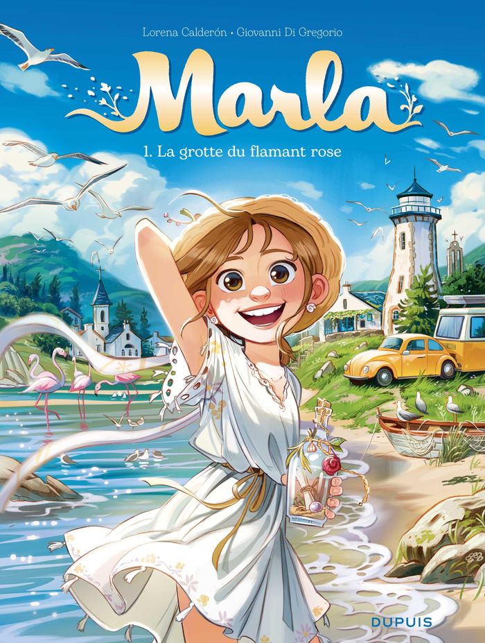 Couverture du livre « MARLA - TOME 1 - LA GROTTE DU FLAMANT ROSE », librairie Les Contes Infusés à Corte