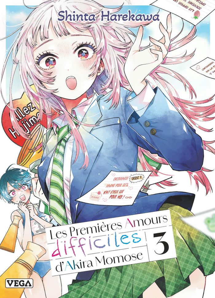 Couverture du livre « LES PREMIERES AMOURS DIFFICILES D'AKIRA MOMOSE - TOME 3 » de Shinta Harekawa, librairie Les Contes Infusés à Corte