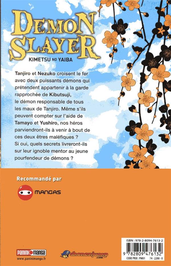 Quatrième de couverture de « DEMON SLAYER T03 »