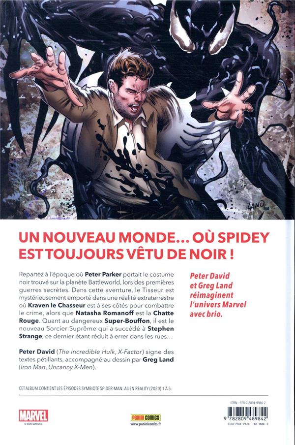 Quatrième de couverture de « SYMBIOTE SPIDER-MAN: ETRANGE REALITE »