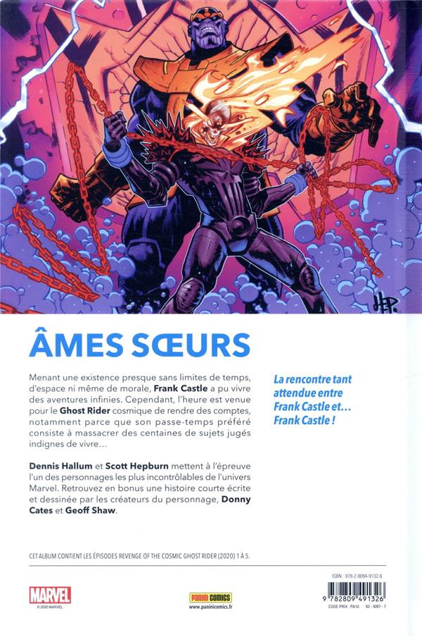 Quatrième de couverture de « COSMIC GHOST RIDER : LA VENGEANCE DU GHOST RIDER COSMIQUE »