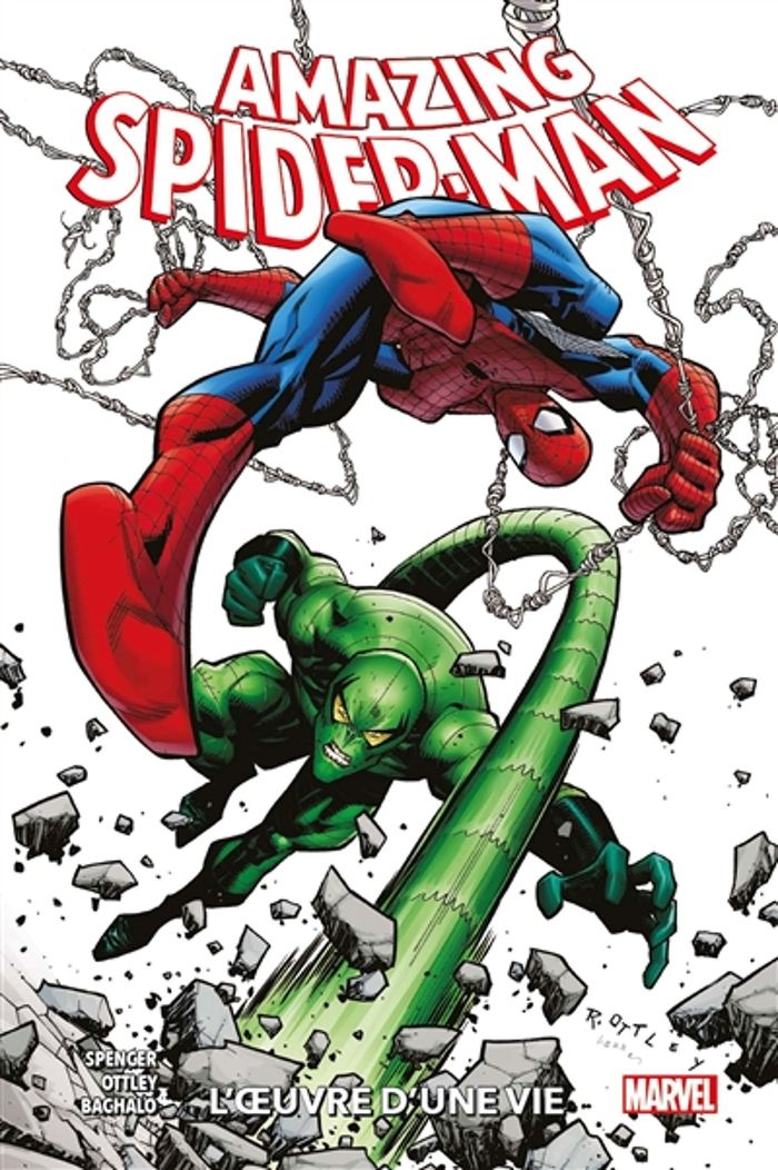 Couverture du livre « AMAZING SPIDER-MAN T03 : L'OEUVRE D'UNE VIE » de Spencer/ottley, librairie Les Contes Infusés à Corte