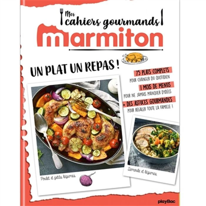 Couverture du livre « Un plat, un repas ! » de Marmiton, librairie Les Contes Infusés à Corte