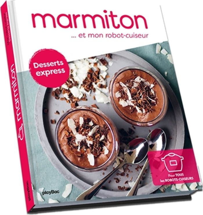 Couverture du livre « Desserts express » de Marmiton, librairie Les Contes Infusés à Corte