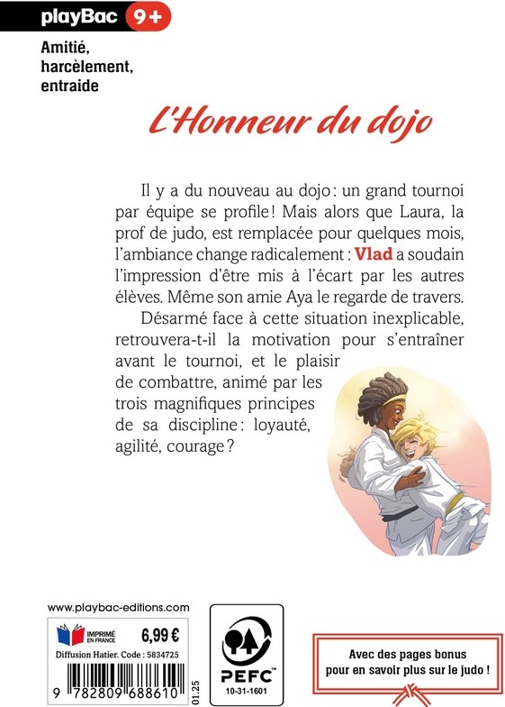 Quatrième de couverture de « L'honneur du dojo »