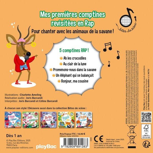 Quatrième de couverture de « Rap dans la savane »