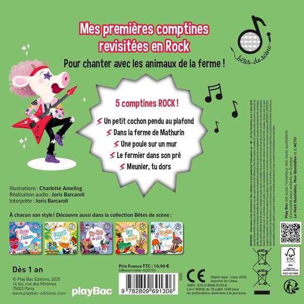 Quatrième de couverture de « Rock à la ferme »