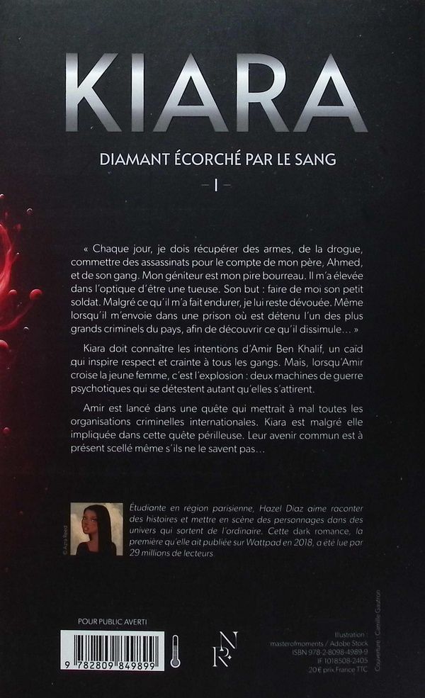 Quatrième de couverture de « KIARA, DIAMANT ECORCHE PAR LE SANG - TOME 1 - VOL01 »
