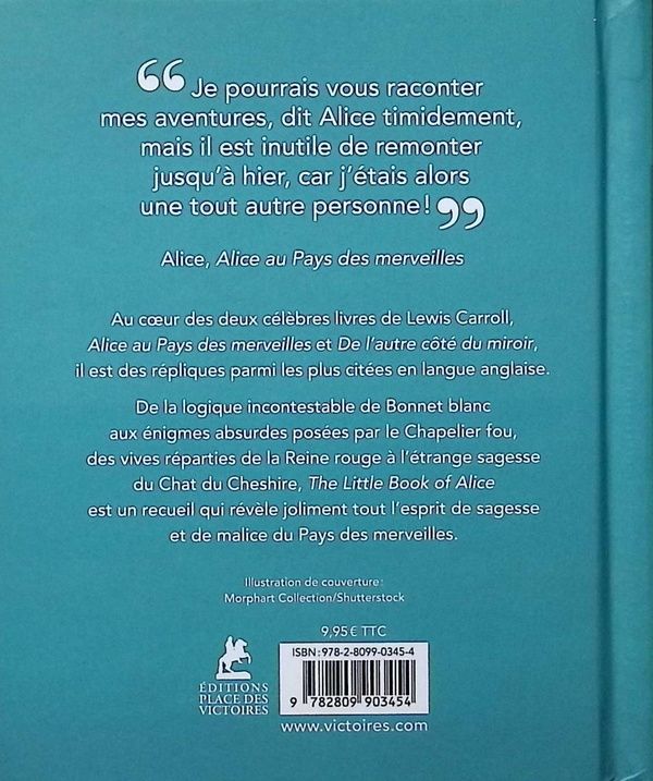Quatrième de couverture de « Alice : mots & malices du pays des merveilles »