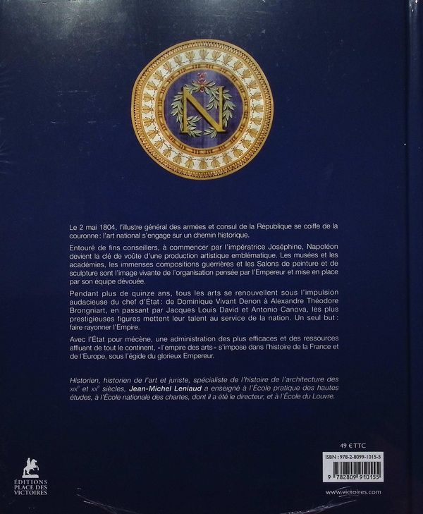 Quatrième de couverture de « Napoléon ou l'empire des arts »