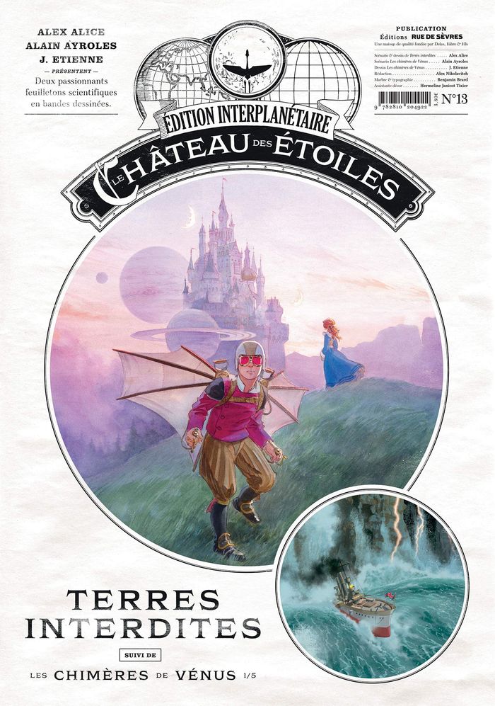 Couverture du livre « CHATEAU DES ETOILES - GAZETTE N  13 - LE CHATEAU DES ETOILES (T5) ET LES CHIMERES DE VENUS » de Alice/ayroles/jung, librairie Les Contes Infusés à Corte