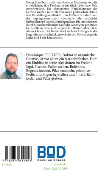 Quatrième de couverture de « GERBEN MIT NATURLICHEN UND CHEMISCHEN STOFFEN - EIN PRAKTISCHES HANDBUCH »