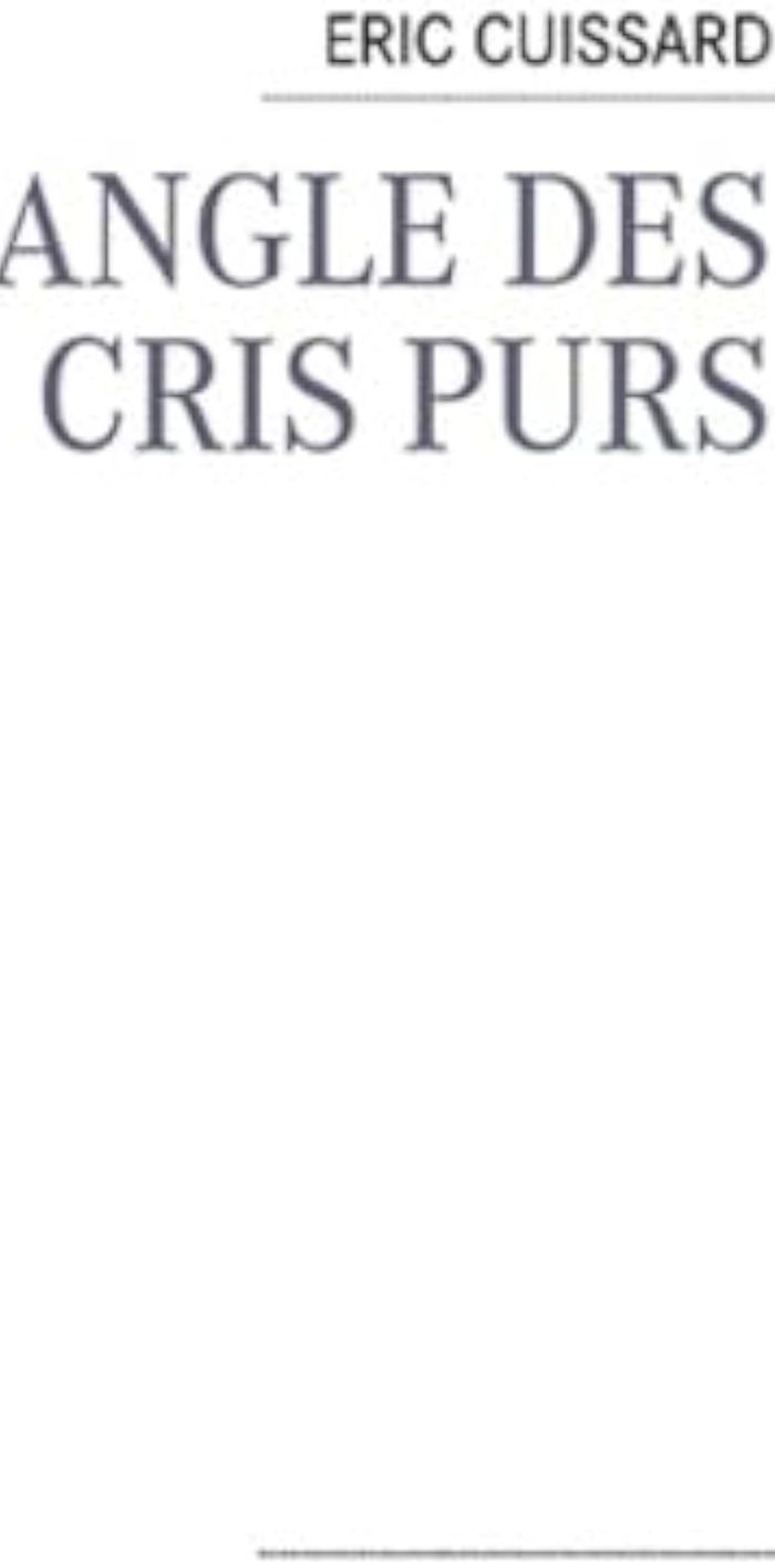 Couverture du livre « ANGLE DES CRIS PURS » de E Cuissard, librairie Les Contes Infusés à Corte