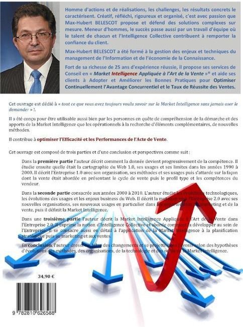 Quatrième de couverture de « LA MARKET INTELLIGENCE APPLIQUEE A L'ART DE LA VENTE DANS L'ENTREPRISE 2.0 - COMMENT AMELIORER LA PE »