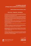 Quatrième de couverture de « SYSTEME EDUCATIF A L'HEURE DE LA SOCIETE DE LA CONNAISSANCE »