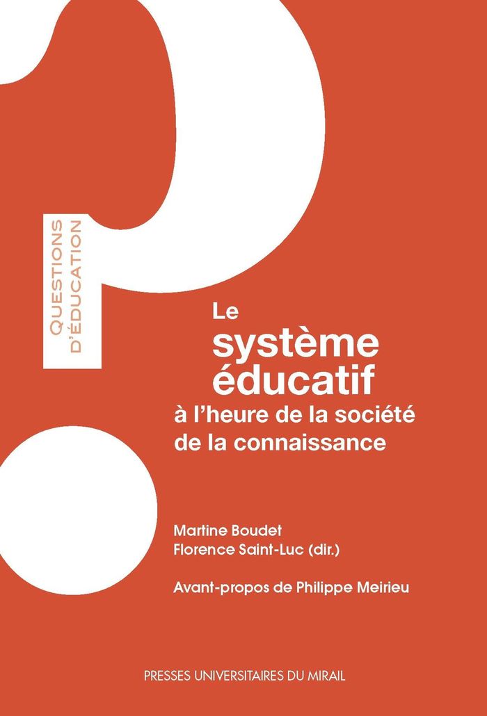 Couverture du livre « SYSTEME EDUCATIF A L'HEURE DE LA SOCIETE DE LA CONNAISSANCE » de Boudet/saint-Luc, librairie Les Contes Infusés à Corte