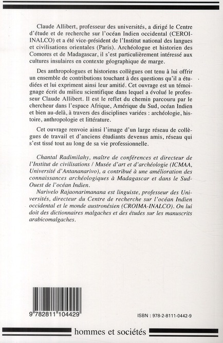 Quatrième de couverture de « CIVILISATIONS DES MONDES INSULAIRES »
