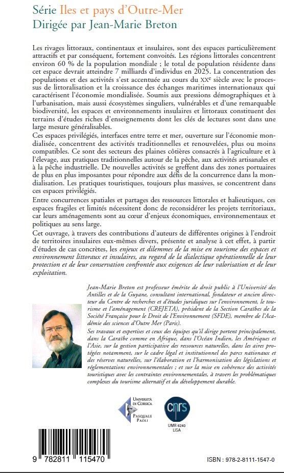 Quatrième de couverture de « ESPACES ET ENVIRONNEMENTS LITTORAUX ET INSULAIRES - ACCESSIBILITE-VULNERABILITE-RESILIENCE »