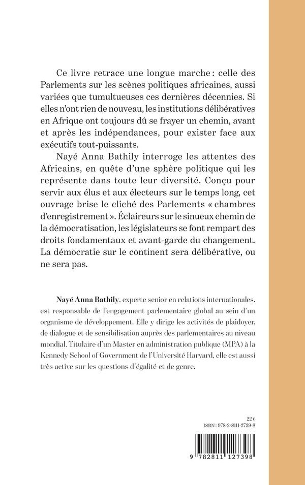 Quatrième de couverture de « L'EVEIL DES PARLEMENTS AFRICAINS »
