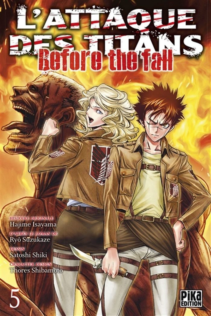 Couverture du livre « L'attaque des titans : before the fall » de Hajime Isayama, librairie Les Contes Infusés à Corte