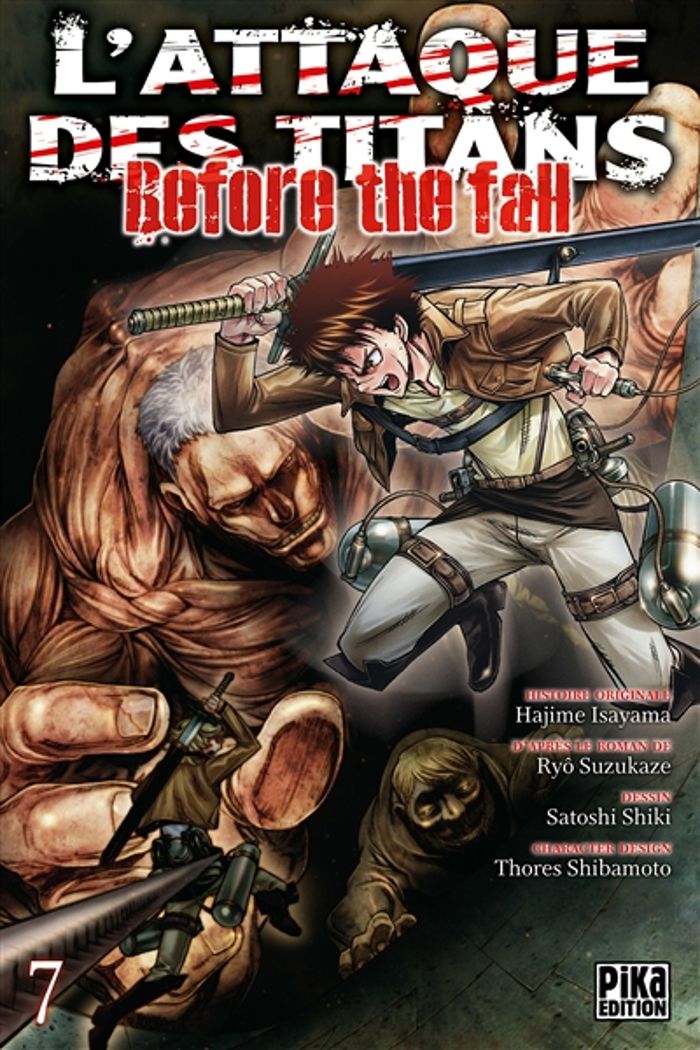Couverture du livre « L'attaque des titans : before the fall » de Hajime Isayama, librairie Les Contes Infusés à Corte