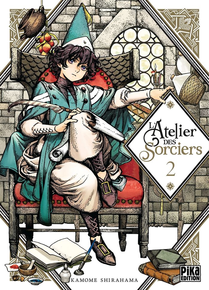 Couverture du livre « L'ATELIER DES SORCIERS T02 » de Kamome Shirahama, librairie Les Contes Infusés à Corte
