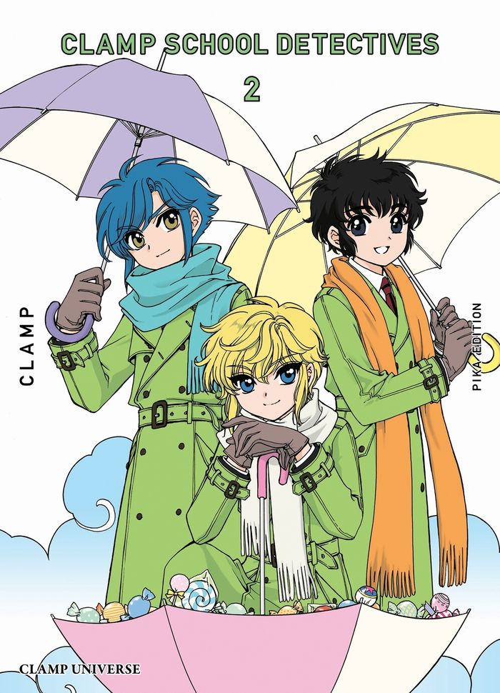 Couverture du livre « Clamp school detectives », librairie Les Contes Infusés à Corte