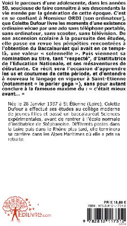 Quatrième de couverture de « À la poursuite des études »