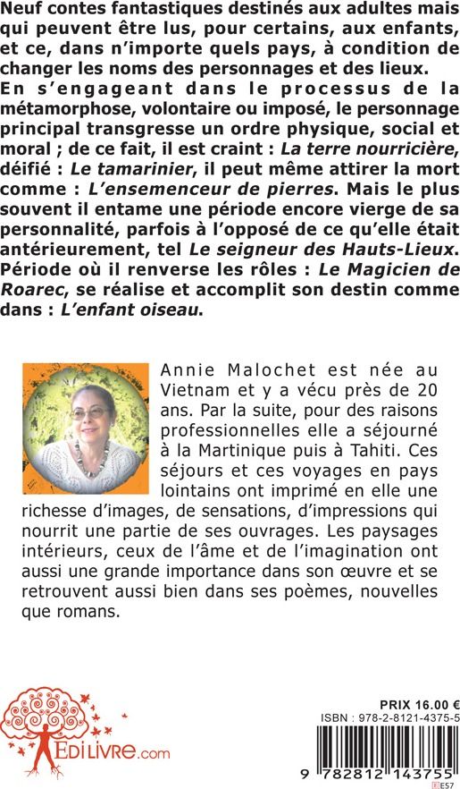 Quatrième de couverture de « METAMORPHOSES ET METAMORPHOSE - CONTES FANTASTIQUES »
