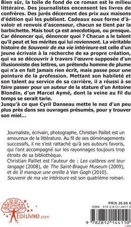 Quatrième de couverture de « SOUVENIR DE MA VIE INTERIEURE »