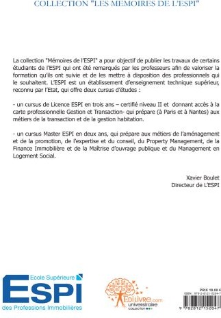 Quatrième de couverture de « LA RENTABILITE DES INSTALLATIONS PHOTOVOLTAIQUES DANS LE BATIMENT EN FRANCE »