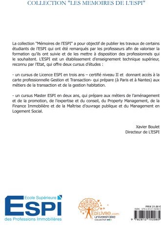 Quatrième de couverture de « STRATEGIE D'URBANISATION DU TERRITOIRE DE LA FRANCE METROPOLITAINE »